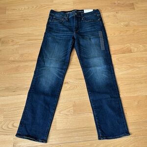 American Eagle men’s original straight air flex jeans, dark wash size 32/32